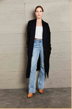 Load image into Gallery viewer, Double Take Waffle Knit Open Front Duster Cardigan With Pockets