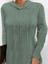 Load image into Gallery viewer, Drawstring Hooded Sweater Dress