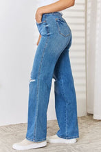 Load image into Gallery viewer, Judy Blue Full Size High Waist Distressed Straight-Leg Jeans