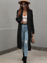 Load image into Gallery viewer, Double Take Waffle Knit Open Front Duster Cardigan With Pockets