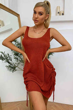 Load image into Gallery viewer, Drawstring Backless Mini Dress