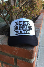 Load image into Gallery viewer, Beer Drinking Babe Two Tone Trucker Hat