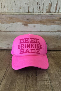 Beer Drinking Babe Two Tone Trucker Hat