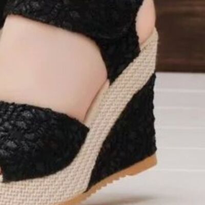 Lace Detail Open Toe High Heel Sandals