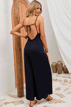 Load image into Gallery viewer, Backless Straight Neck Jumpsuit