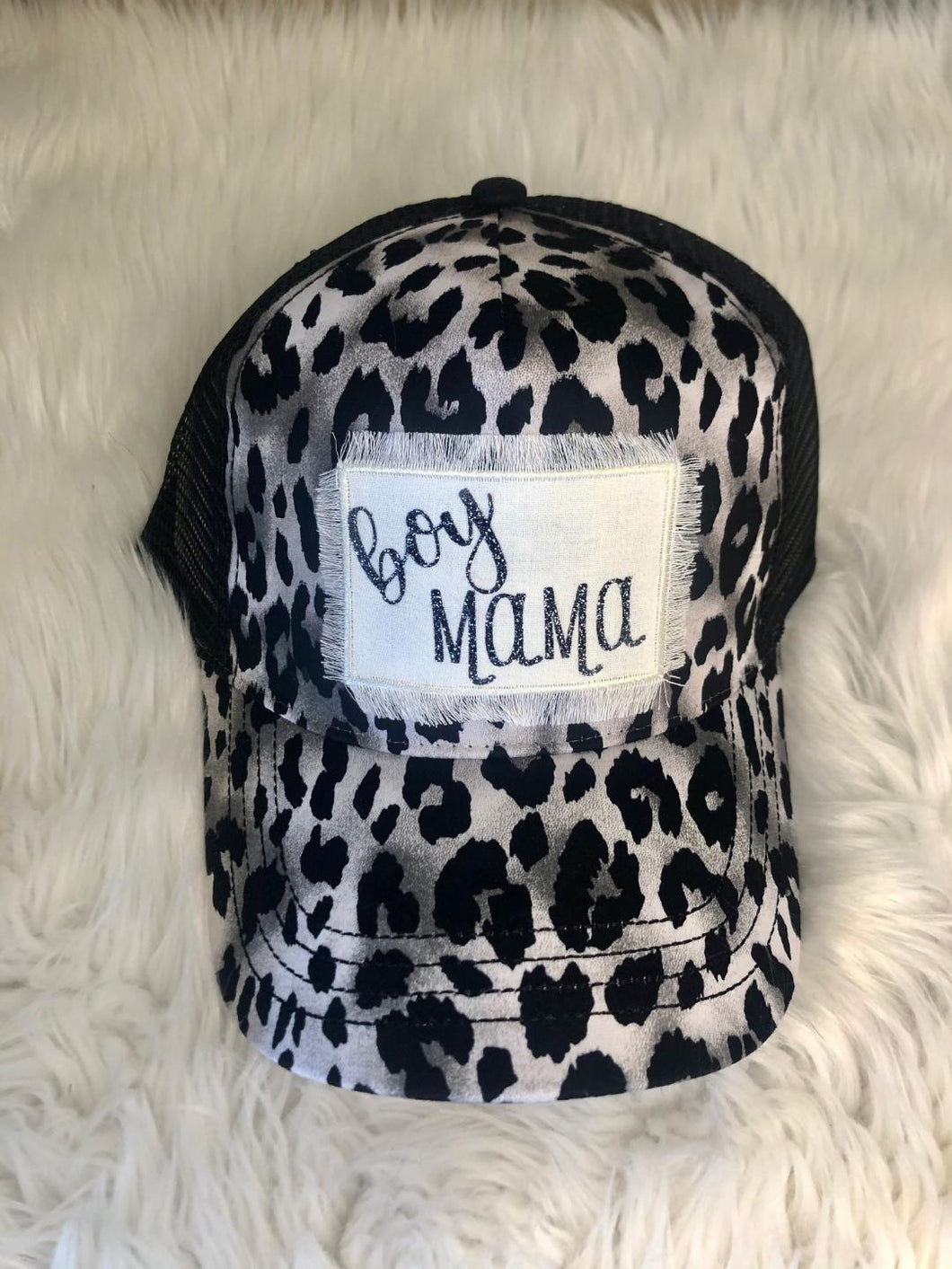 Boy Mama Animal Print Hat