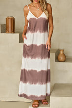 Load image into Gallery viewer, Tie-Dye V-Neck Maxi Cami Dress