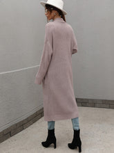 Load image into Gallery viewer, Double Take Waffle Knit Open Front Duster Cardigan With Pockets