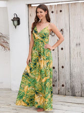 Load image into Gallery viewer, Printed Surplice Spaghetti Strap Dress