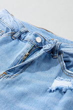 Load image into Gallery viewer, Distressed Raw Hem Jeans with Pockets