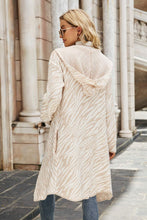 Load image into Gallery viewer, Double Take Printed Open Front Hooded Longline Cardigan