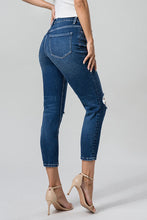 Load image into Gallery viewer, BAYEAS Full Size High Waist Distressed Washed Cropped Mom Jeans