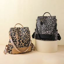 Load image into Gallery viewer, Leopard PU Leather Backpack Bag