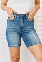 Load image into Gallery viewer, Judy Blue Full Size Tummy Control Double Button Bermuda Denim Shorts